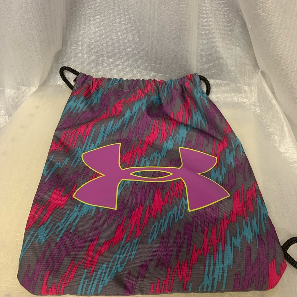 Under Armour Women's Purple and Pink Drawstring Backpack